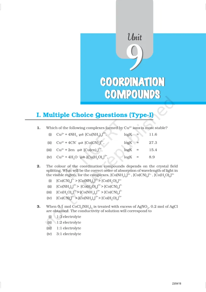 NCERT Exemplar Class 12 Chemistry Chapter 9 Image 1