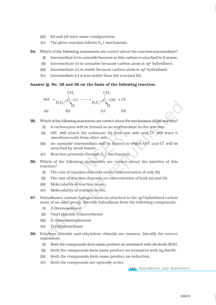 NCERT Exemplar Class 12 Chemistry Chapter 10 Image 9