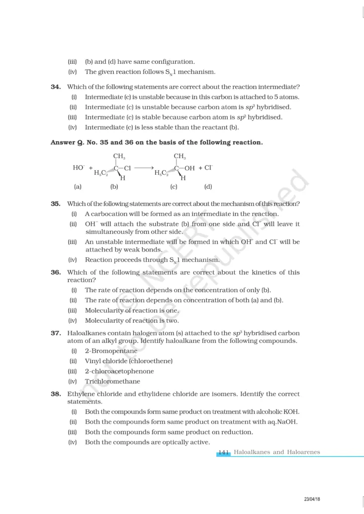 NCERT Exemplar Class 12 Chemistry Chapter 10 Image 9