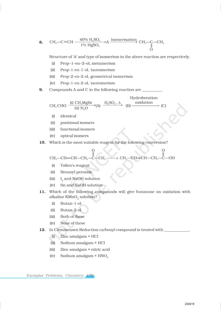 NCERT Exemplar Class 12 Chemistry Chapter 12 Image 3