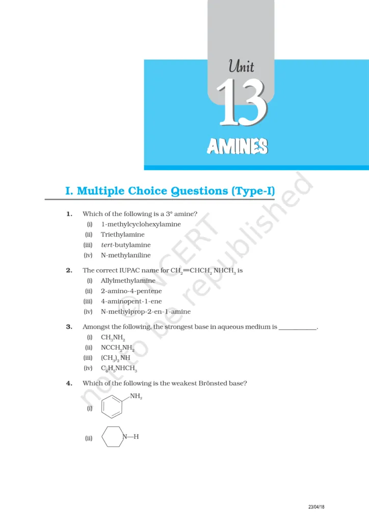 NCERT Exemplar Class 12 Chemistry Chapter 13 Image 1