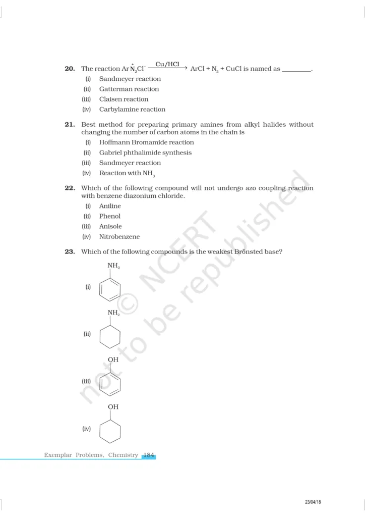 NCERT Exemplar Class 12 Chemistry Chapter 13 Image 5
