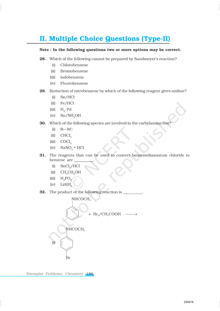 NCERT Exemplar Class 12 Chemistry Chapter 13 Image 7