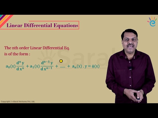 Differential Equation : Linear Differential Equation Class 12 | IIT JEE | JEE Mains