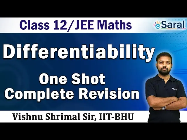 Differentiability in One Shot | Maths Revision Series | Class 12, JEE (Main + Advanced)