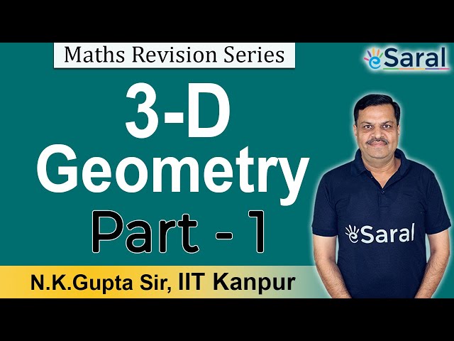 3D Geometry - Part 1 | Quick Revision | All Formulae & Key Points | Class 12, JEE | N.K. Gupta Sir