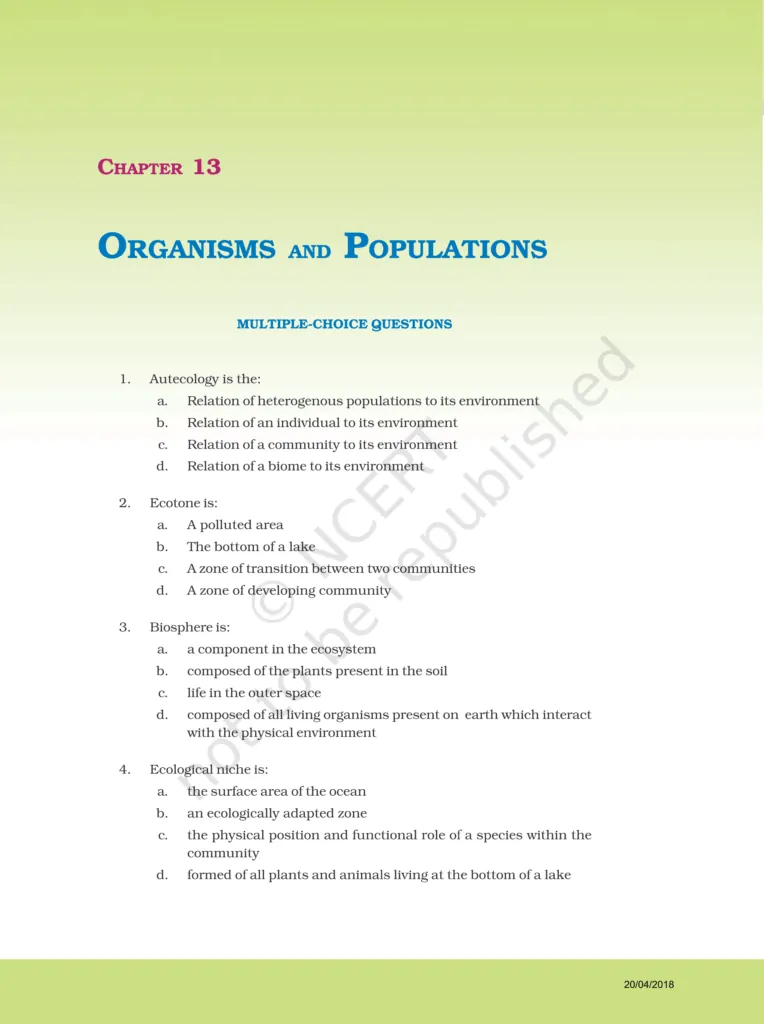 NCERT Exemplar Class 12 Biology Chapter 13 Image 1