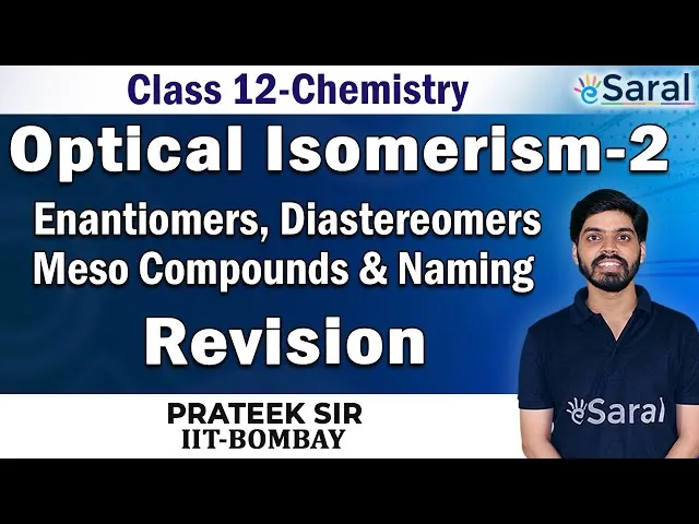 Optical Isomerism Revision Part 2- Chemistry Class 12, JEE, NEET
