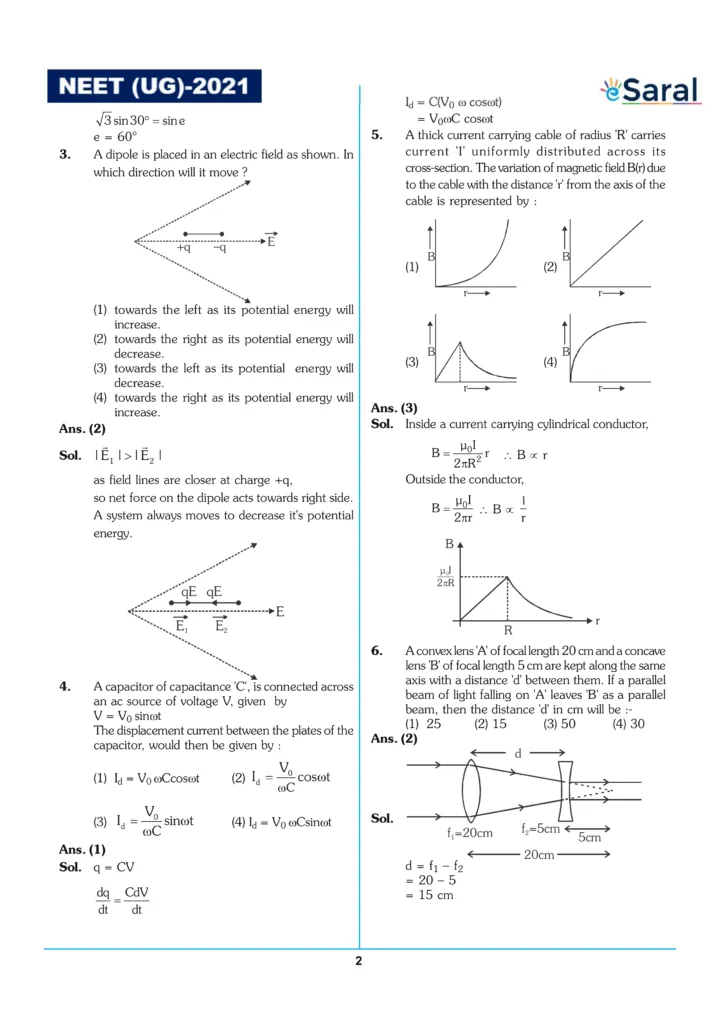 NEET 2021 Question Paper with Solutions in PDF Image 3