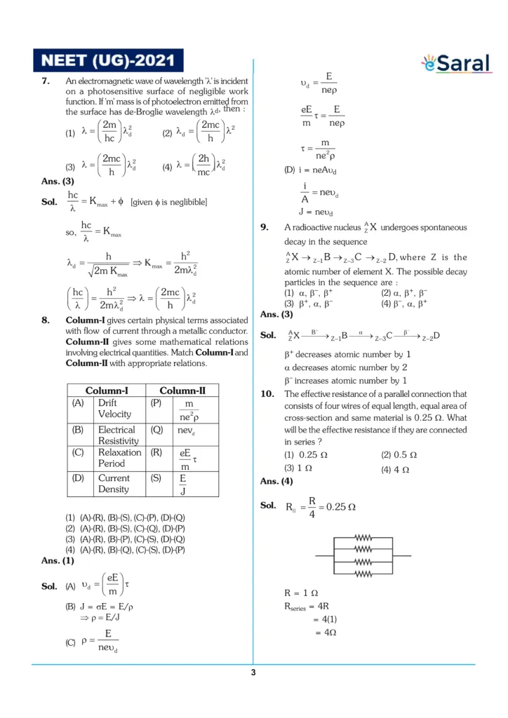 NEET 2021 Question Paper with Solutions in PDF Image 4