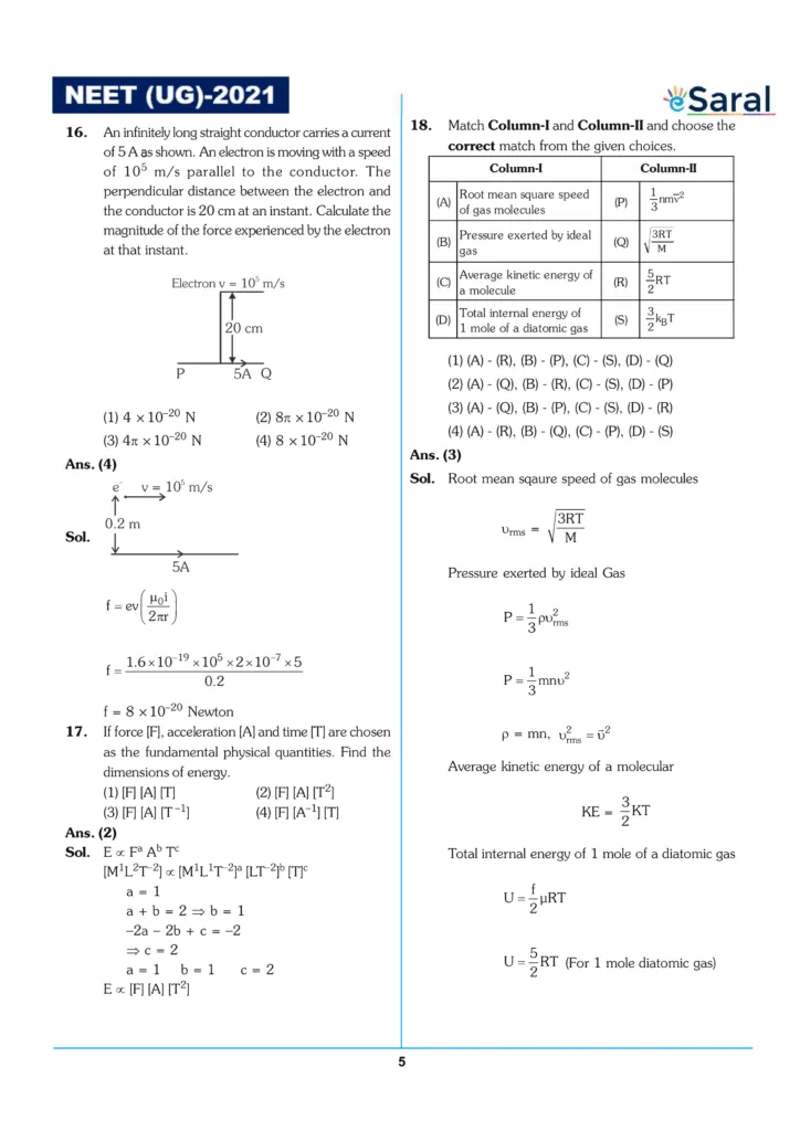 NEET 2021 Question Paper with Solutions in PDF Image 6