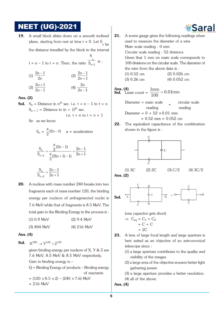 NEET 2021 Question Paper with Solutions in PDF Image 7