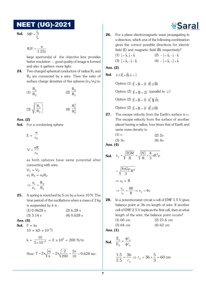 NEET 2021 Question Paper with Solutions in PDF Image 8