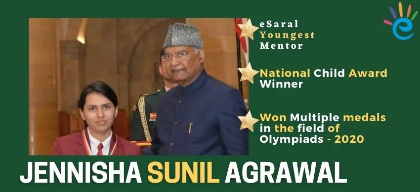 Meet Jennisha Sunil Agrawal - Youngest Mentor and Student Motivator - eSaral Achievers