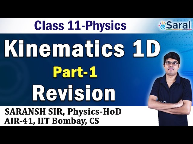 Kinematics 1D Revision PART 1- Physics Class 11, JEE, NEET