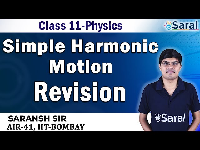Simple Harmonic Motion (SHM) Revision- Physics Class 11, JEE, NEET - eSaral