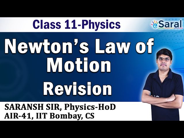 Newtons Law of Motion Revision - Physics Class 11, JEE, NEET