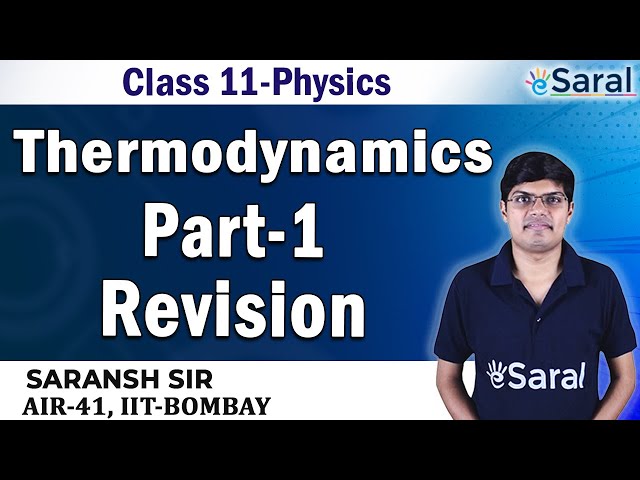Thermodynamics Revision By Saransh Sir | Class 11, JEE, NEET
