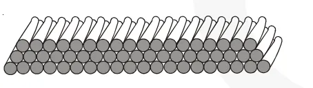 200 logs are stacked in the following manner