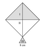 A kite in the shape of a square with a diagonal 32 cm
