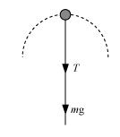 A stone of mass m tied to the end of a string revolves in a vertical circle of radius R.03