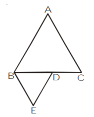 ABC and BDE are two equilateral triangles such that
