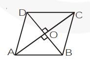 ABCD is a rhombus in which AB = BC = CD = DA = a (say)