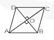 ABCD is a rhombus in which AB = BC = CD = DA = a (say)