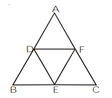 D, E and F are respectively the mid-points of sides AB,