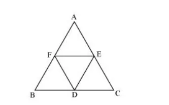 D, E and F are respectively the mid-points of the sides BC, CA and AB of a ΔABC.