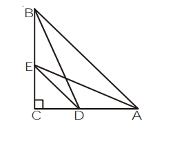 D and E are points on the sides CA and CB respectively of a triangle