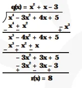 Divide the polynomial p