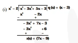 Divide the polynomial p