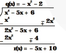 Divide the polynomial p