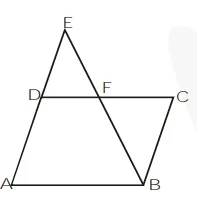 E is a point on the side AD