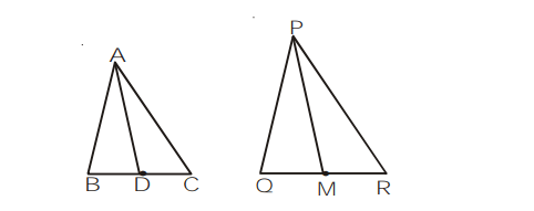 If AD and PM are medians of triangles ABC and PQR