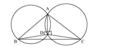 If circles are drawn taking two sides of a triangle as diameters,