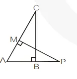 In figure, ABC and AMP are two