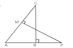 . In figure, ABC and AMP are