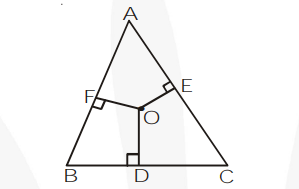In figure, O is a point in the interior of a triangle ABC,