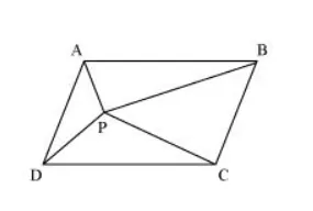 In the given figure, P is a point in the interior of a parallelogram ABCD.