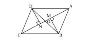 In the given figure, diagonals AC and BD of quadrilateral ABCD intersect at O such