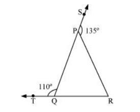 In the given figure, sides QP and RQ of ΔPQR are 