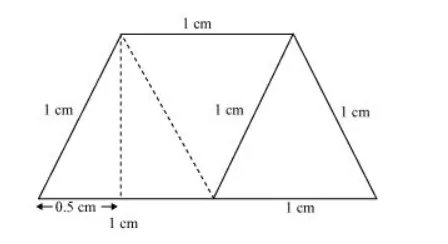 Radha made a picture of an aeroplane with coloured papers as shown in the