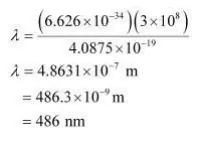 Substituting the values