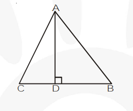 The perpendicular from A on side BC of a 
