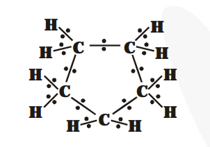 What will be the formula and electron dot structure of cyclopentane