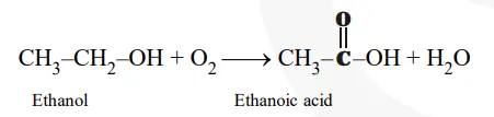 Why is the conversion of ethanol to ethanoic acid an oxidation