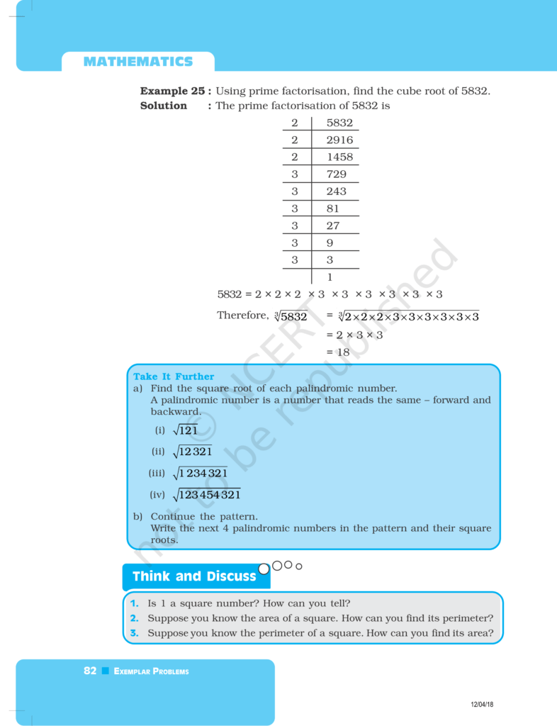 NCERT Exemplar Class 8 Maths Chapter 3 - Squares and Square Roots & Cubes and Cube Roots Image 10