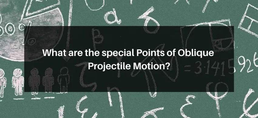 What are the special Points of Oblique Projectile Motion?
